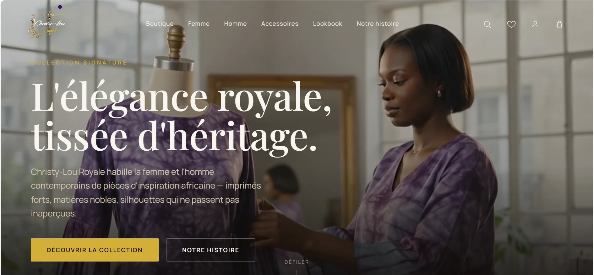 Christy-Lou Royale — page d'accueil du site